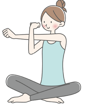 ストレッチをしているイメージイラスト