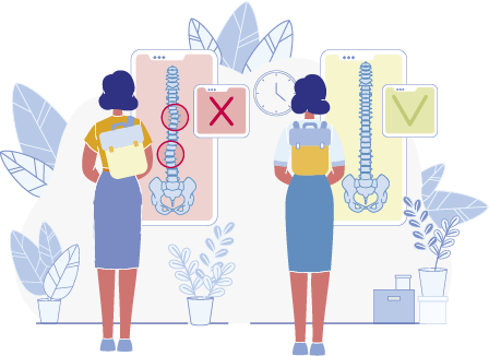 姿勢の悩みがある骨盤矯正とは？のイメージイラスト